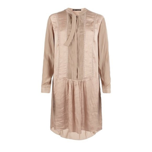 Allsaints Women's Quartet Gloss Dress 8 Dusk Pink - Picture 1 of 9